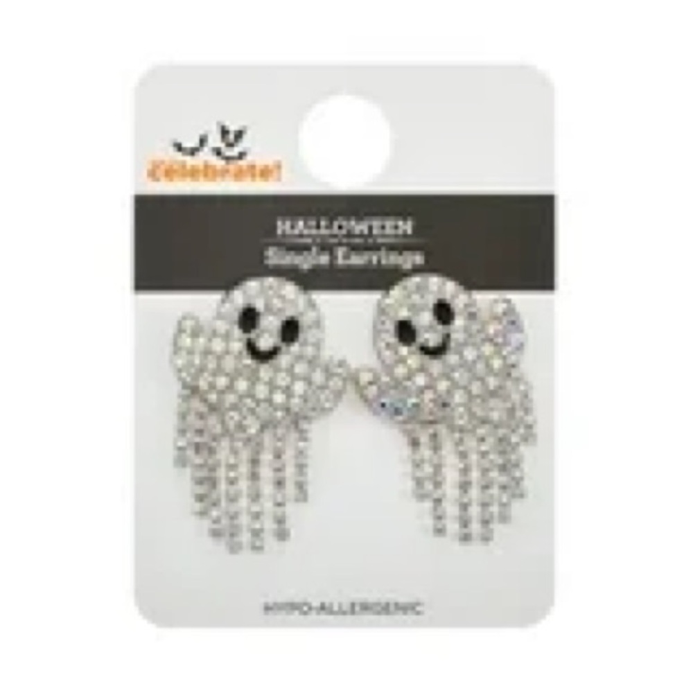 🎃Sparkling Ghost Earrings - Picture 4 of 4